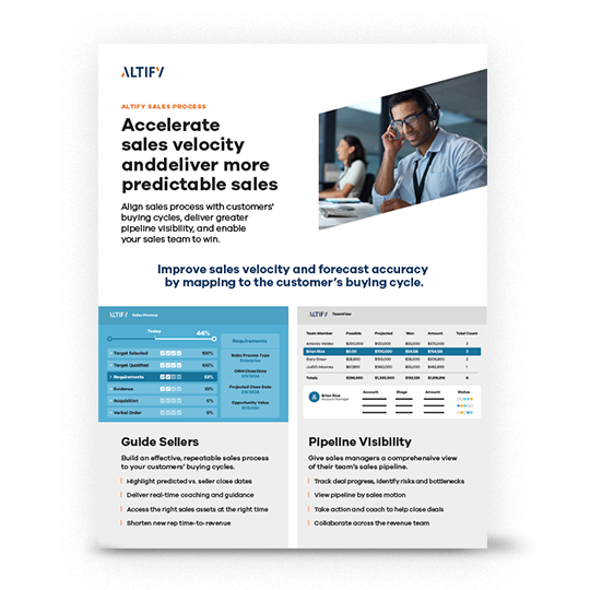 Altify sales process datasheet